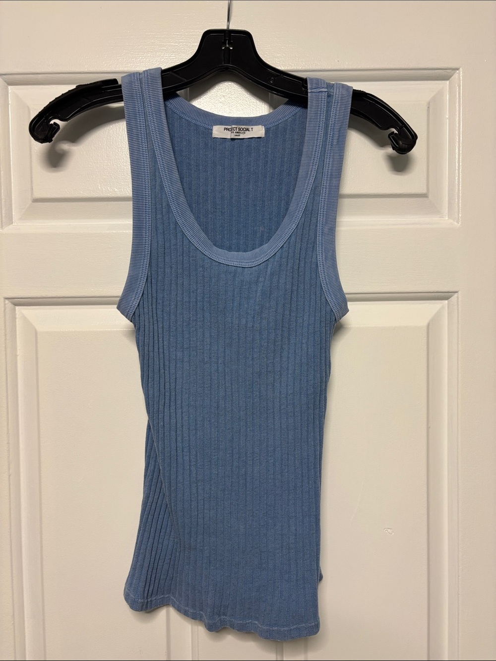 Project Social T Cooper Rib Tank Light Blue Size Small Made in USA